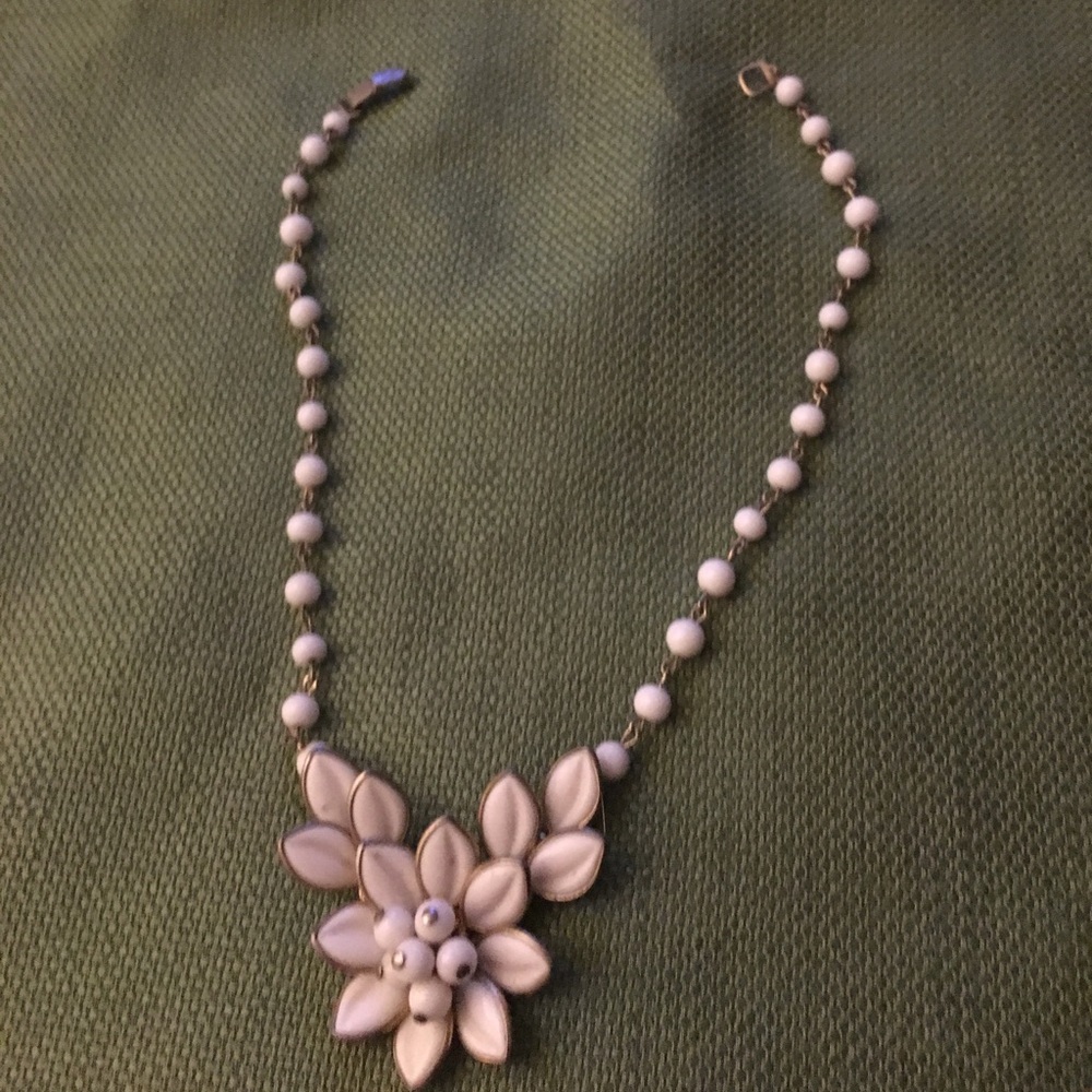 Necklace vintage glass beads hand made